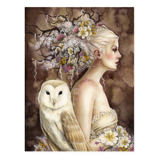 blodeuwedd in bloom postcard r11bae79f5b7b4ad294965847686c296d vgbaq 8byvr 540, Order of Bards, Ovates & Druids.