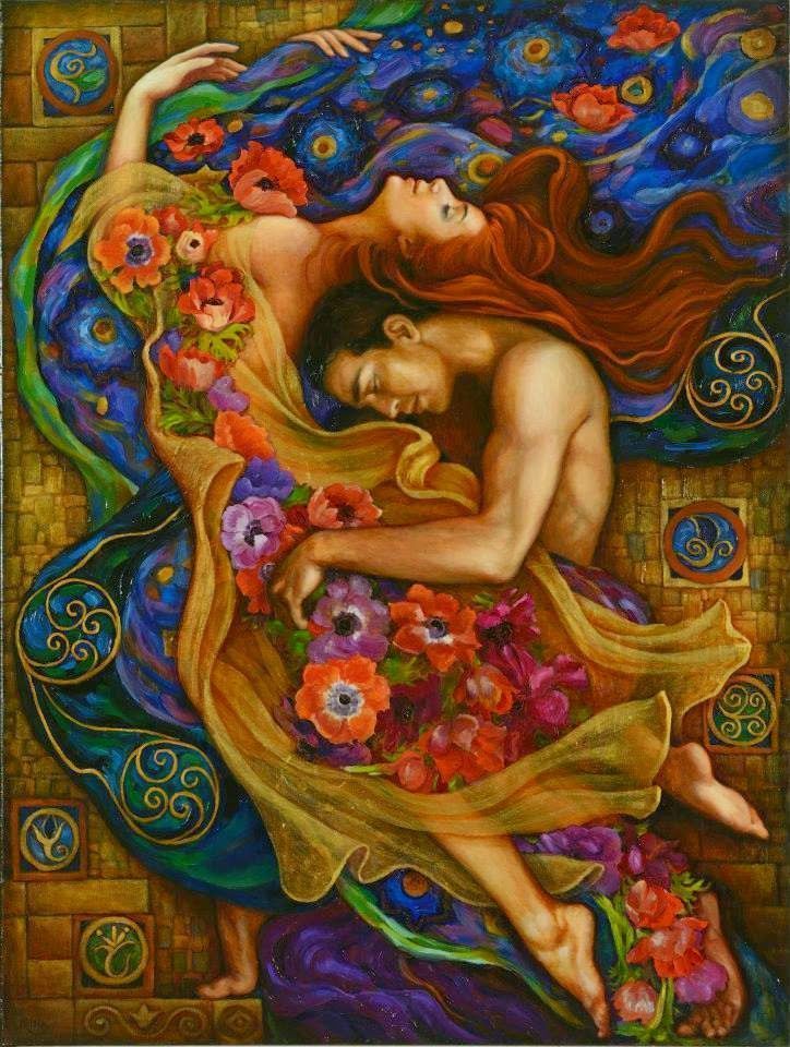 goddess and god embrace, Order of Bards, Ovates & Druids.