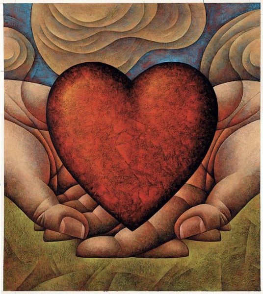 heart in hands, Order of Bards, Ovates & Druids.