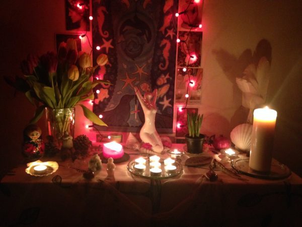 imbolc shrine, Order of Bards, Ovates & Druids.