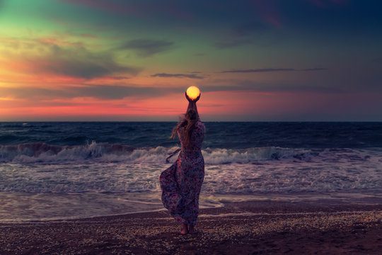 moon woman, Order of Bards, Ovates & Druids.