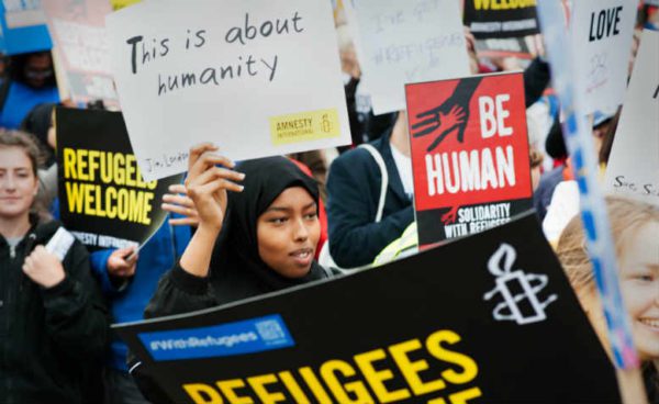 solidarity refugees demo lg, Order of Bards, Ovates & Druids.