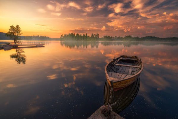 trees lake reflection sunrise wallpaper preview, Order of Bards, Ovates & Druids.