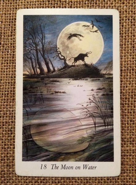 wildwood tarot moon on water, Order of Bards, Ovates & Druids.