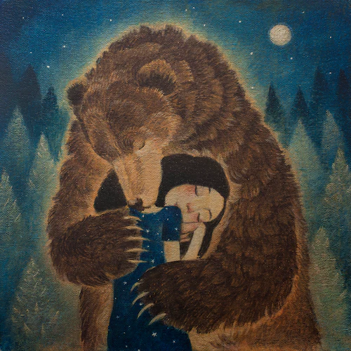lucy campbell bear and girl, Order of Bards, Ovates & Druids.